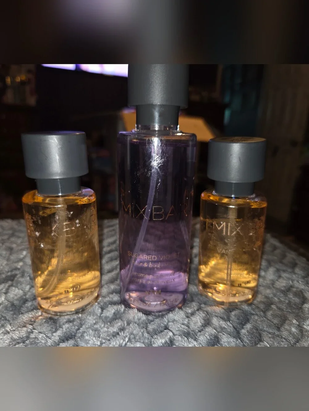 MIX:BAR Hair & Body Mist Trio VANILLA BOURBON & SUGARED VIOLET
